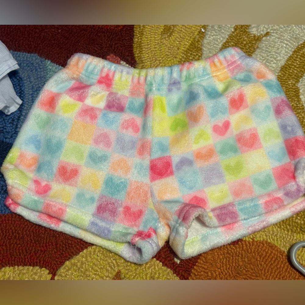 Colorful Heart Patterned Kids Shorts